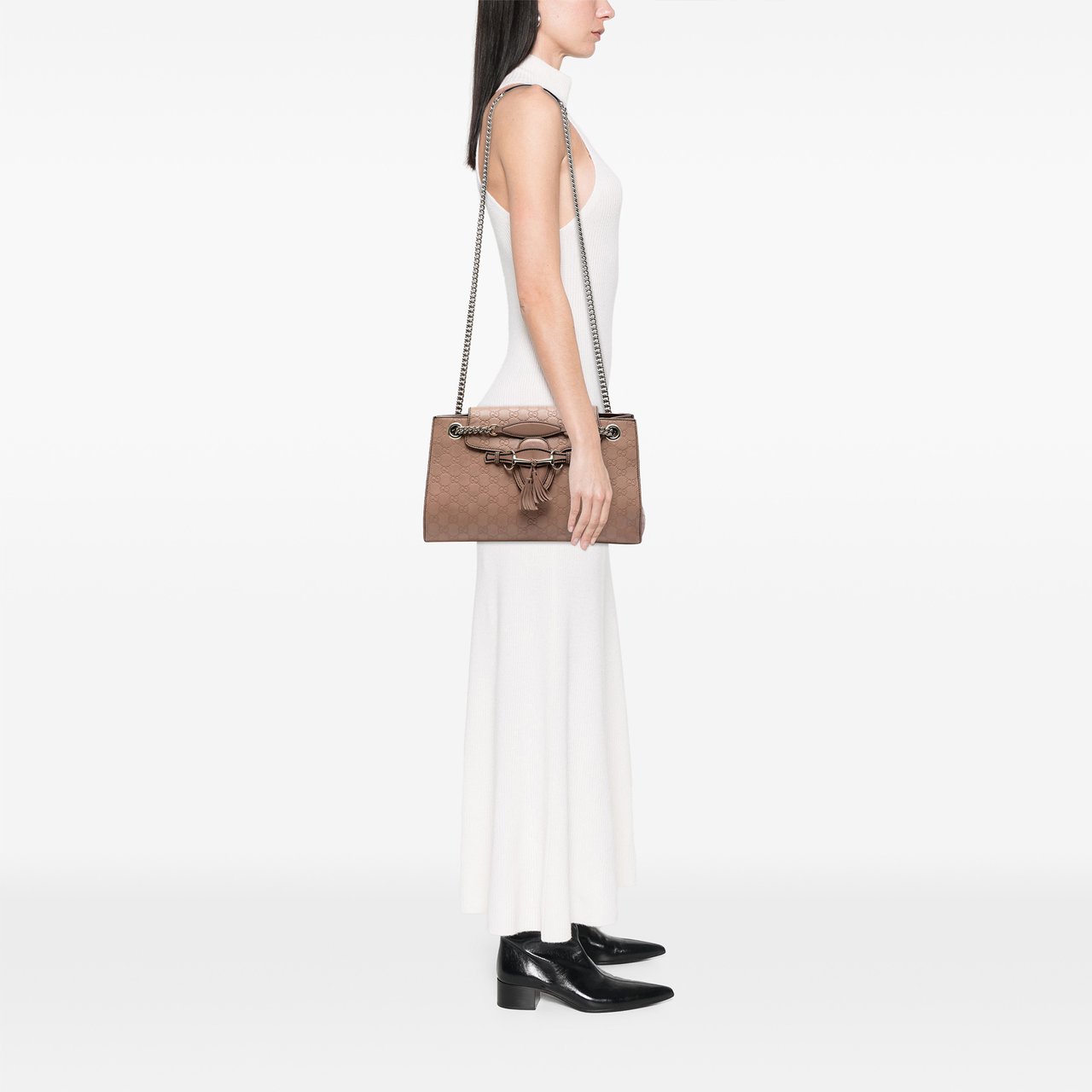 Gucci Large Guccissima Emily Shoulder Bag Roze