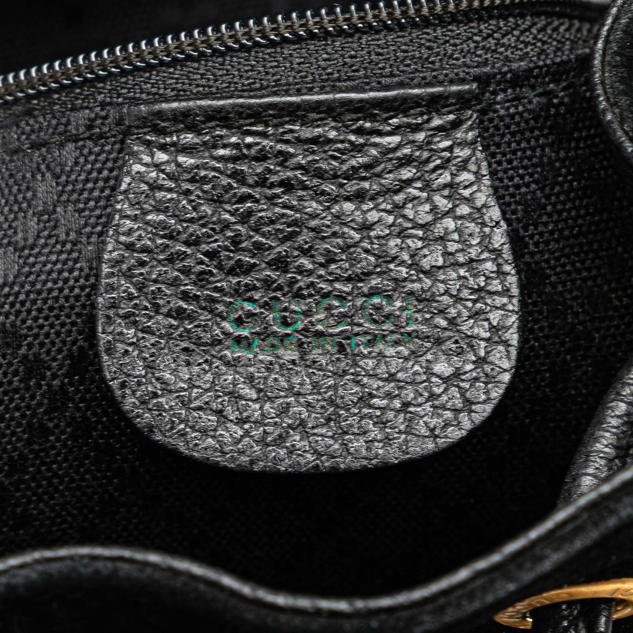 Gucci Suede Bamboo Backpack Zwart