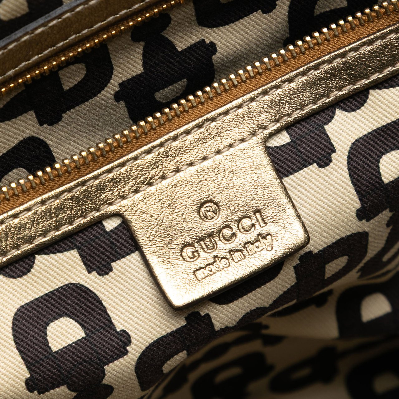 Gucci Large GG Canvas Jolicoeur Tote Bruin