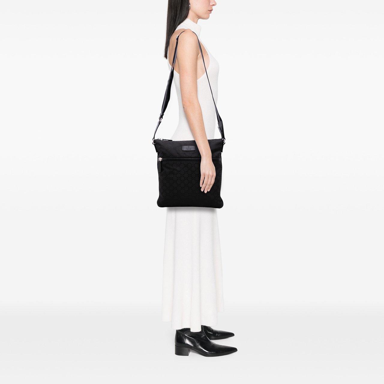 Gucci GG NylonWeb Crossbody Zwart