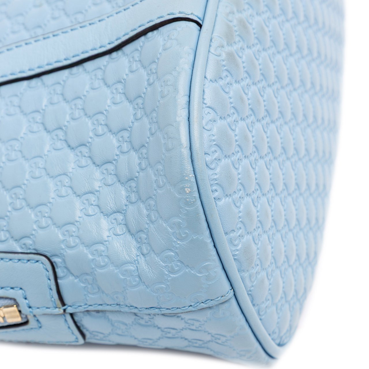 Gucci Mini Microguccissima Dome Satchel Blauw