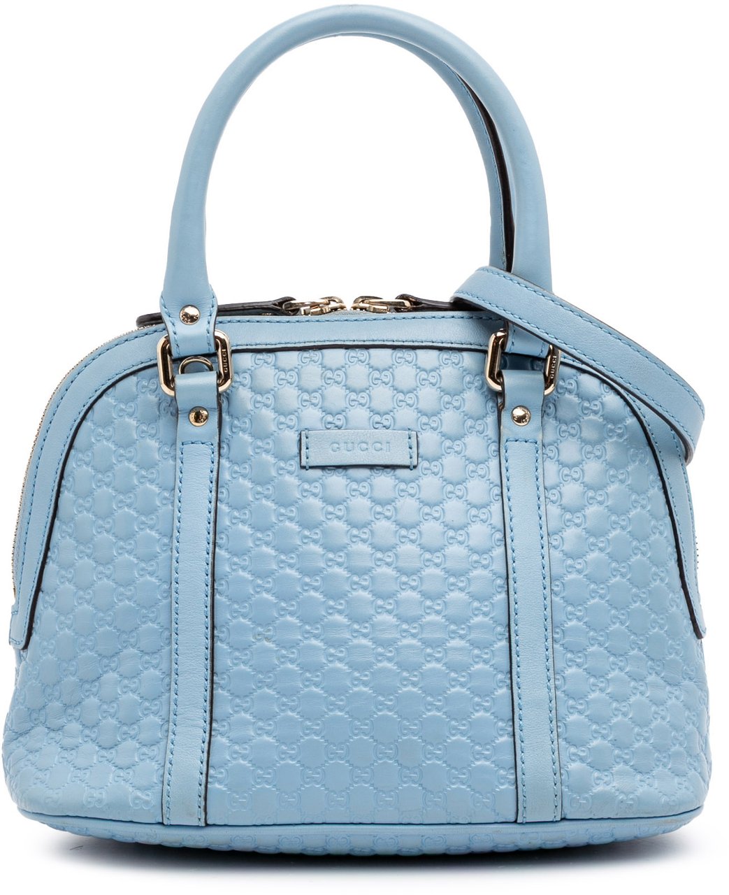 Gucci Mini Microguccissima Dome Satchel Blauw
