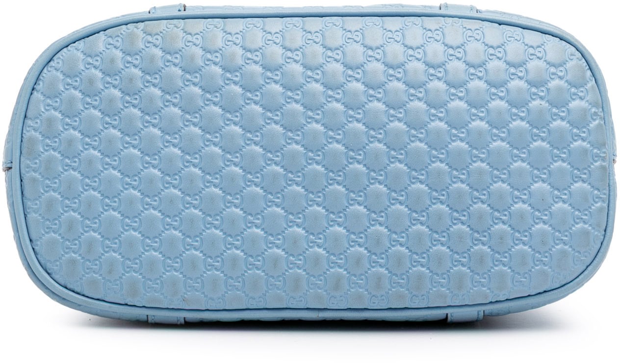Gucci Mini Microguccissima Dome Satchel Blauw