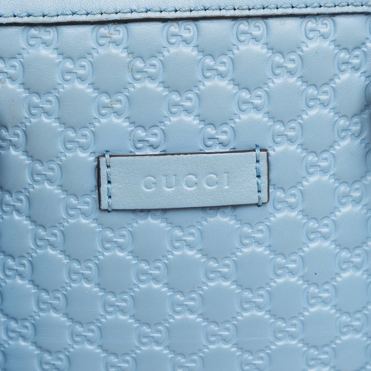Gucci Mini Microguccissima Dome Satchel Blauw