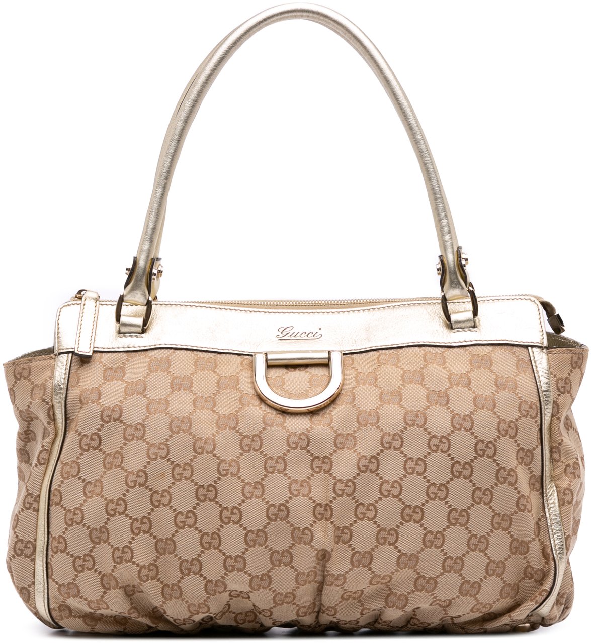 Gucci GG Canvas Abbey D Ring Tote Bruin
