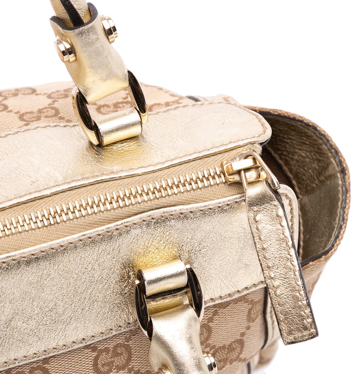 Gucci GG Canvas Abbey D Ring Tote Bruin