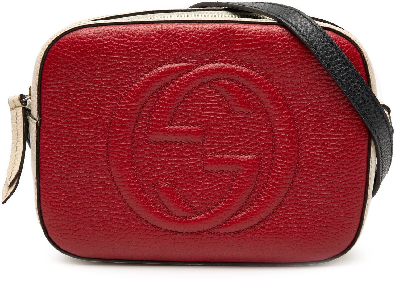 Gucci Small Tricolor Leather Soho Disco Crossbody Rood
