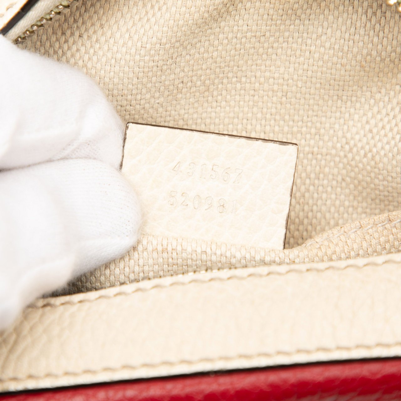 Gucci Small Tricolor Leather Soho Disco Crossbody Rood