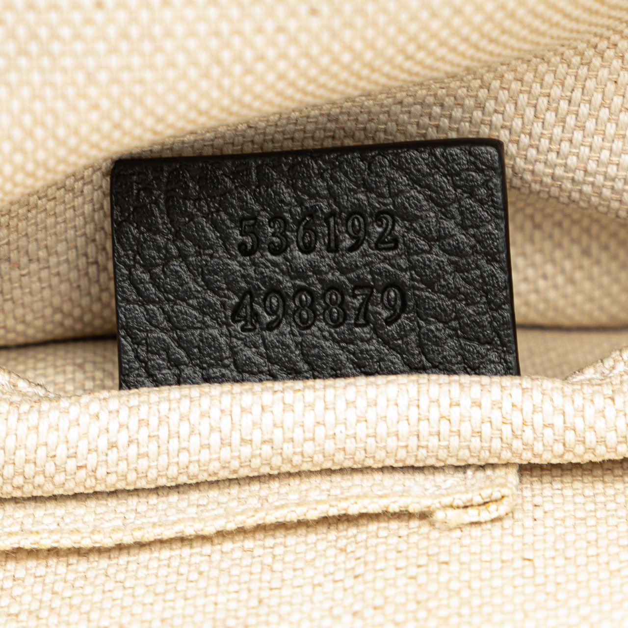 Gucci Pebbled Calfskin Soho Chain Backpack Zwart