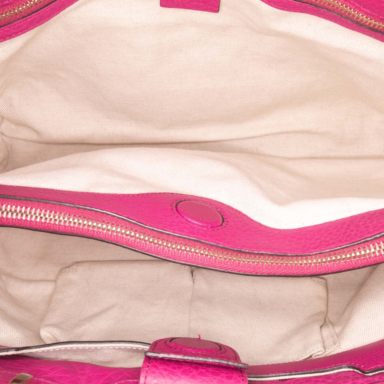 Gucci Medium Calfskin Bamboo Shopper Satchel Roze