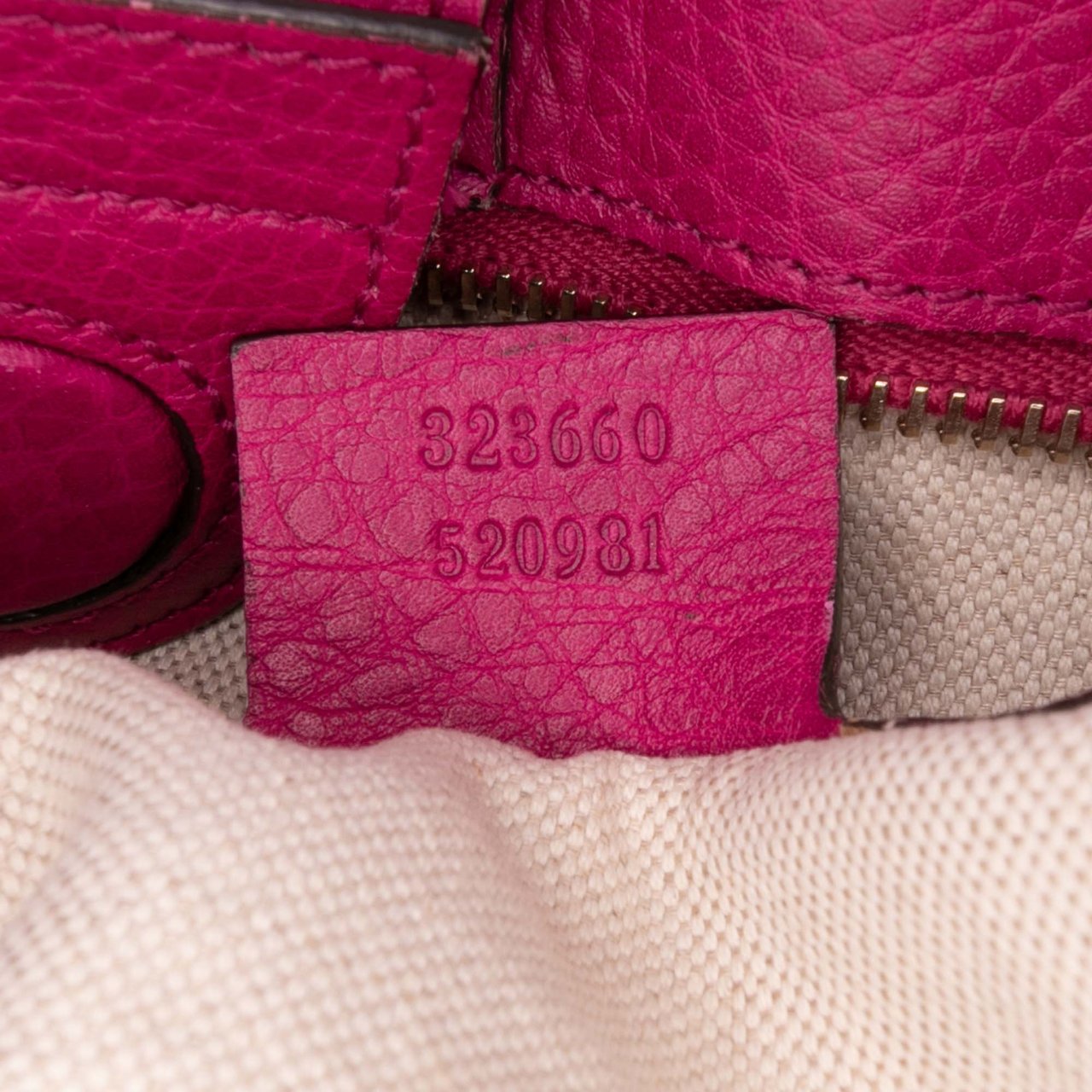 Gucci Medium Calfskin Bamboo Shopper Satchel Roze