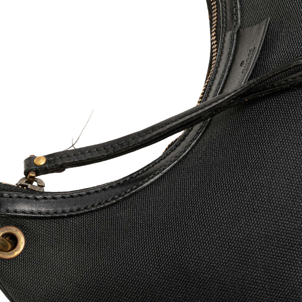 Gucci Web Canvas Hobo Zwart