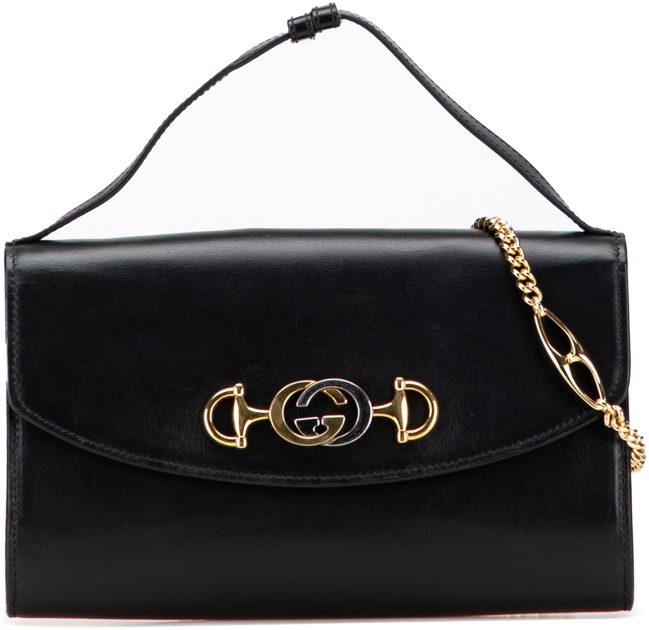 Gucci Small Leather Zumi Satchel Zwart