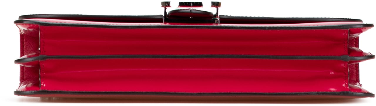 Gucci Medium Patent Dollar Interlocking G Crossbody Rood