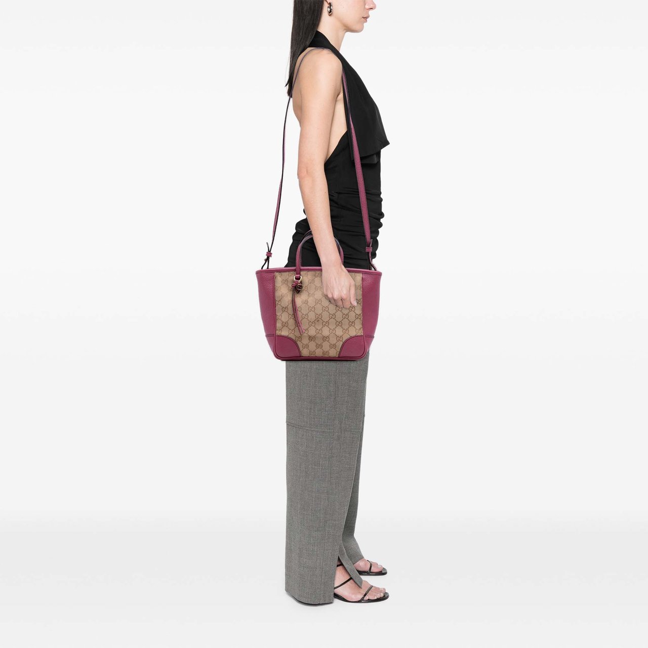 Gucci Small GG Canvas Bree Satchel Bruin