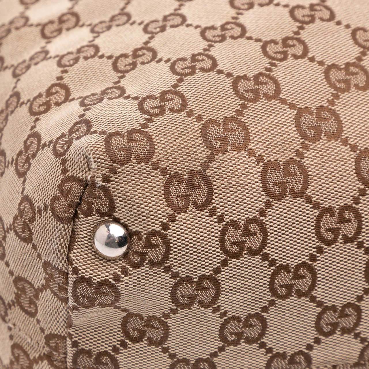 Gucci GG Canvas Icon Bit Tote Bruin