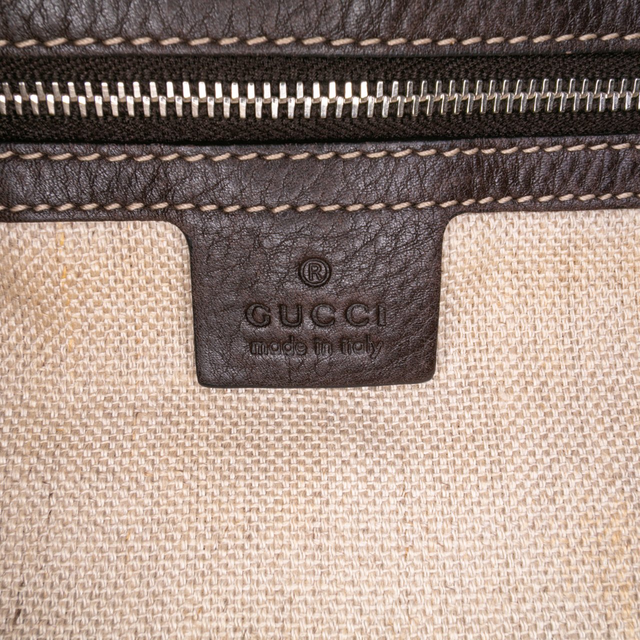 Gucci GG Canvas Icon Bit Tote Bruin