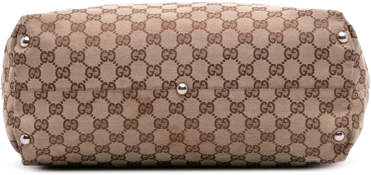 Gucci GG Canvas Icon Bit Tote Bruin