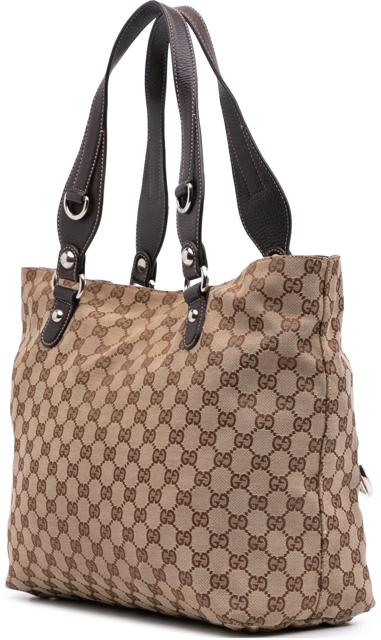 Gucci GG Canvas Icon Bit Tote Bruin