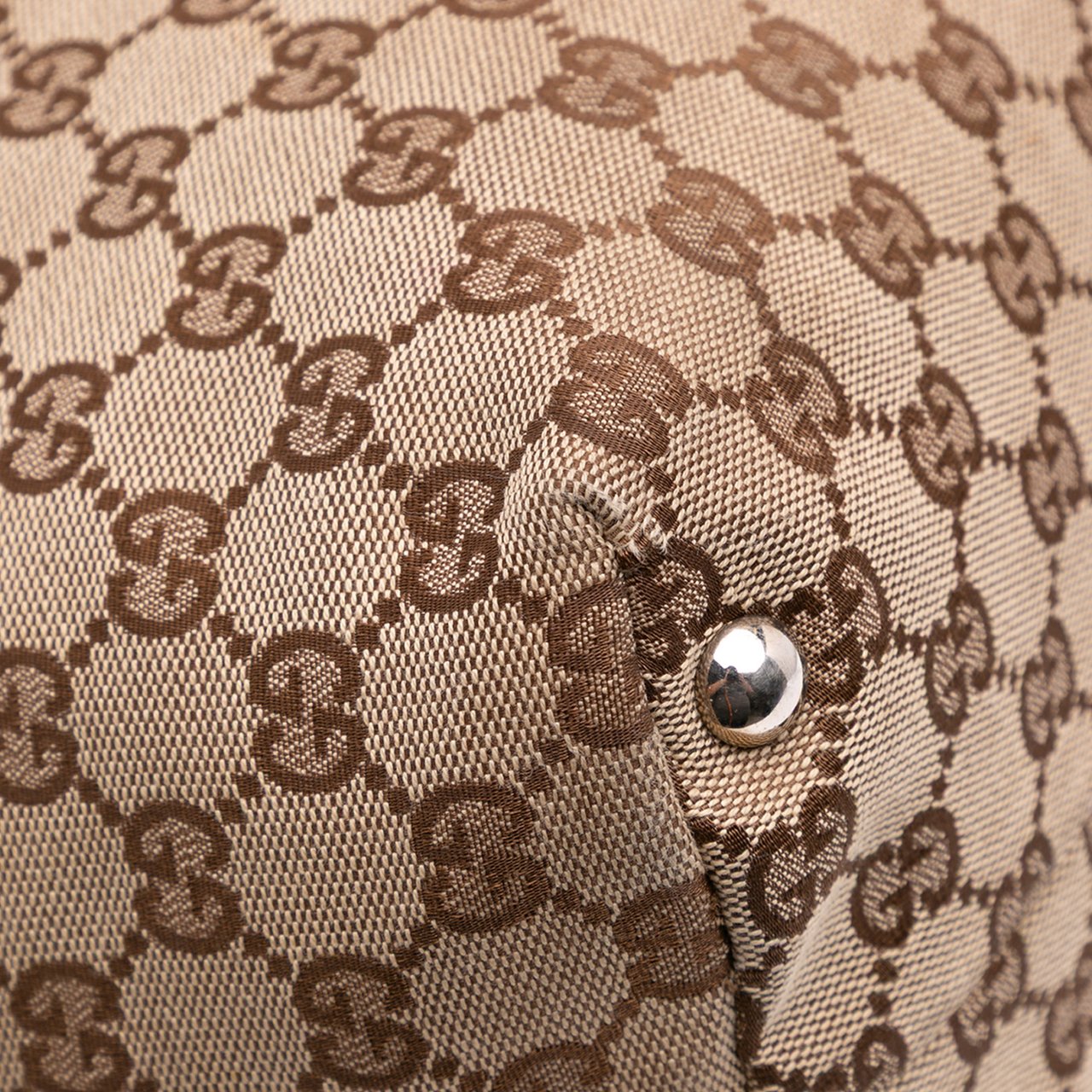 Gucci GG Canvas Icon Bit Tote Bruin