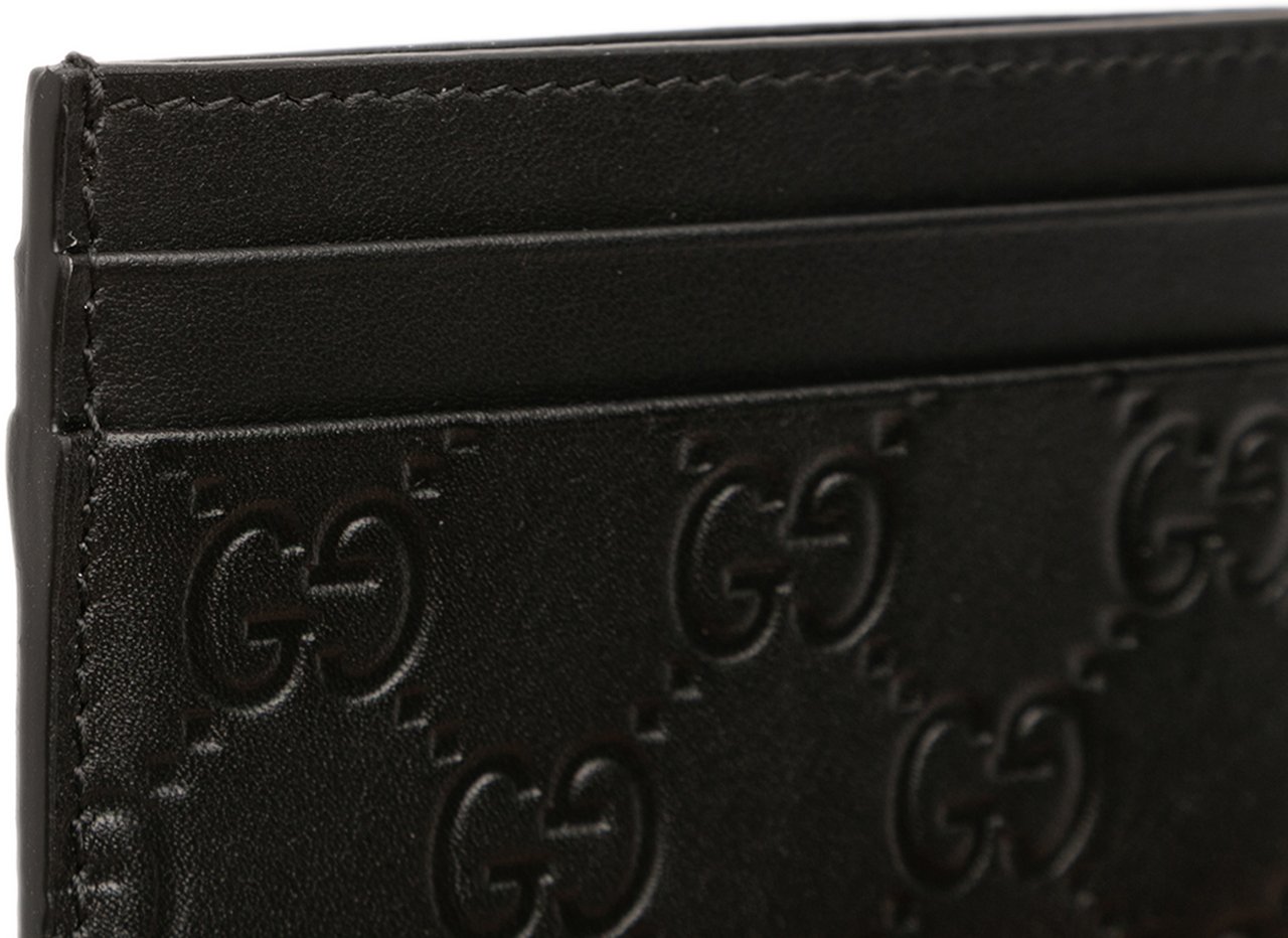 Gucci Guccissima Card Holder Zwart
