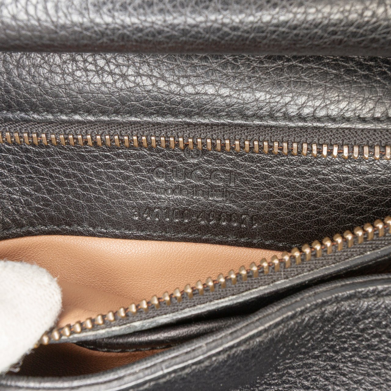 Gucci Small Leather Bamboo Nouveau Fringe Crossbody Zwart