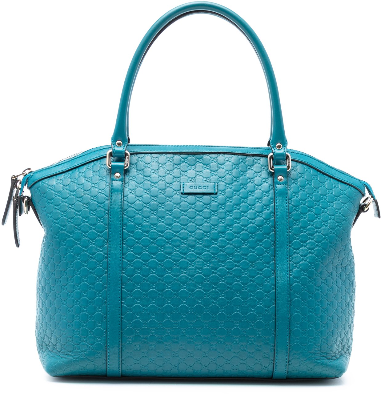 Gucci Large Microguccissima Dome Satchel Blauw
