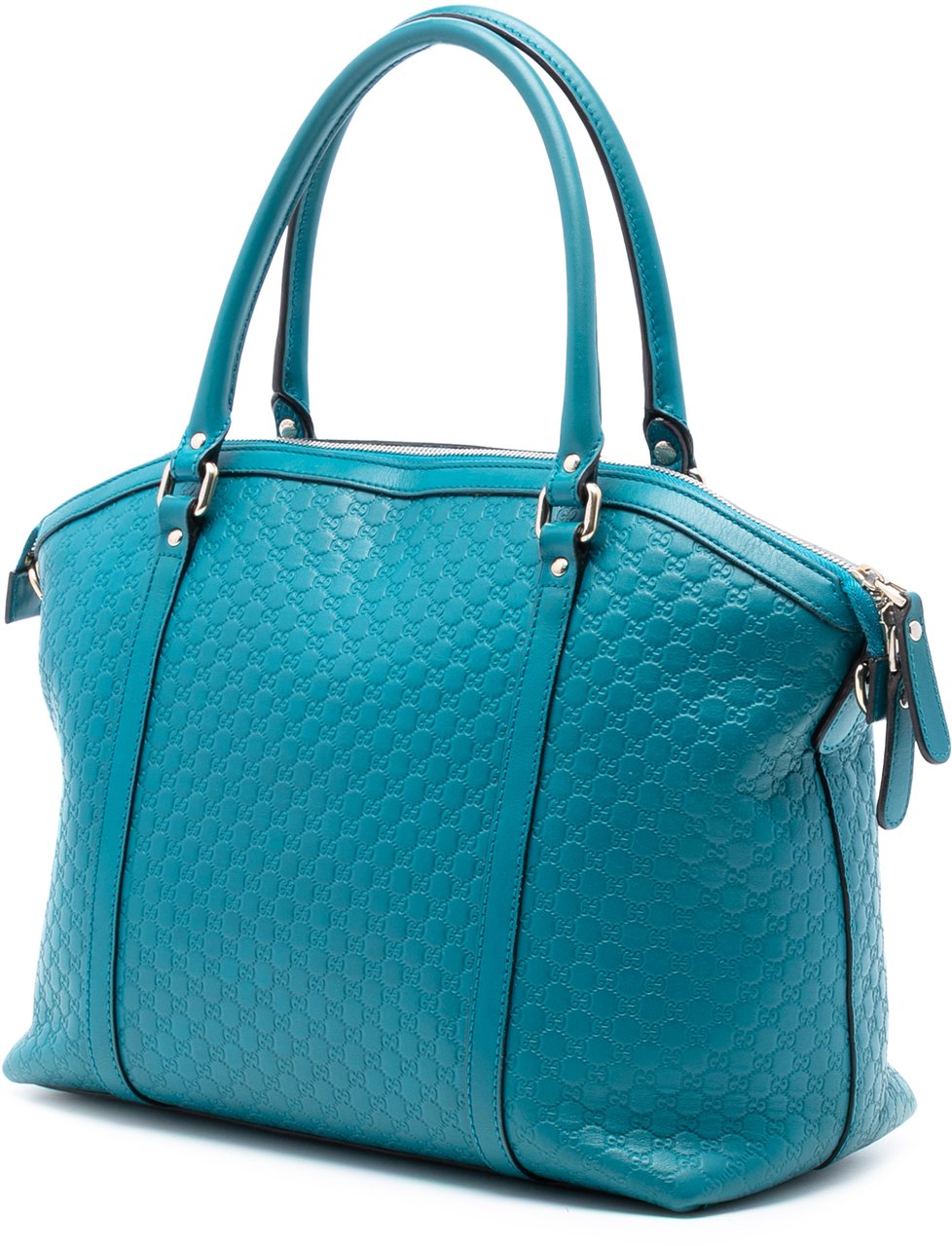 Gucci Large Microguccissima Dome Satchel Blauw