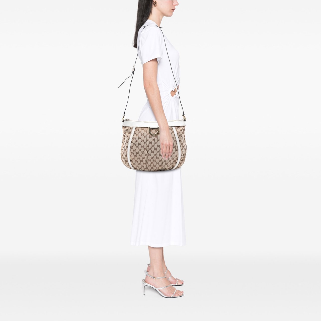 Gucci GG Canvas Abbey D Ring Crossbody Bruin