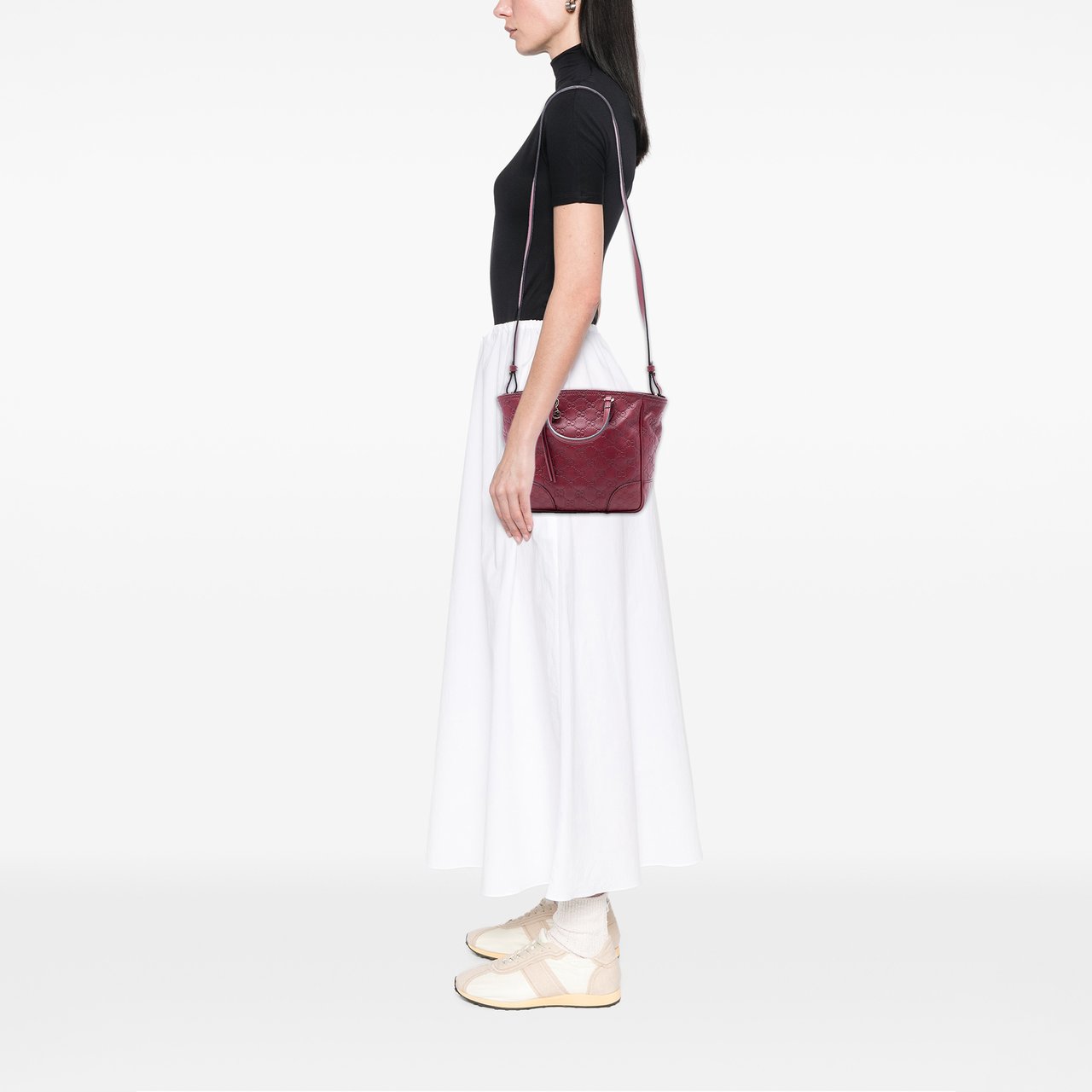 Gucci Small Guccissima Bree Satchel Rood