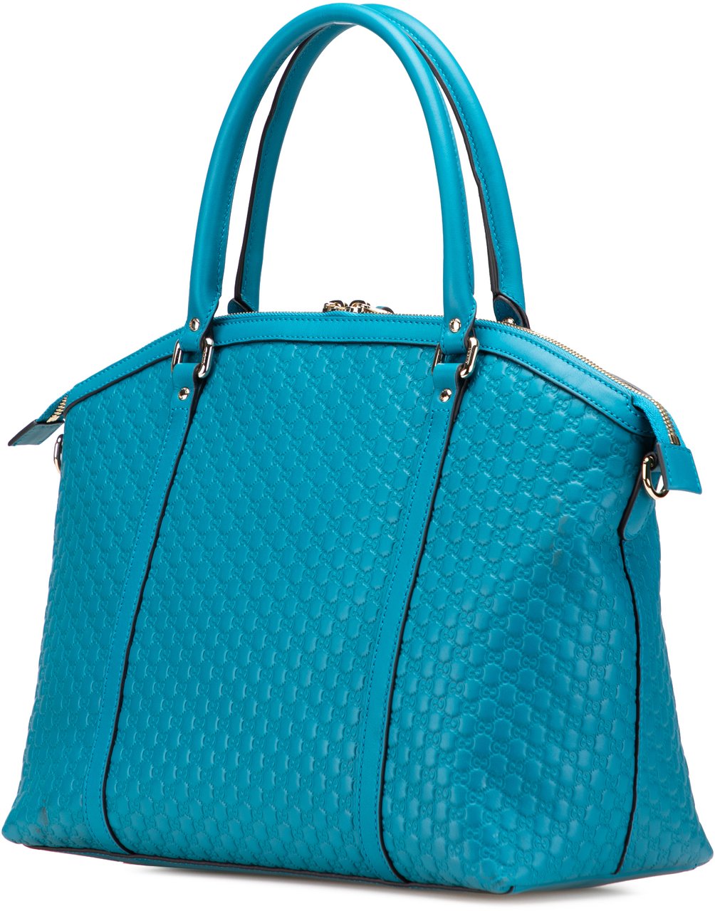 Gucci Large Microguccissima Dome Satchel Blauw