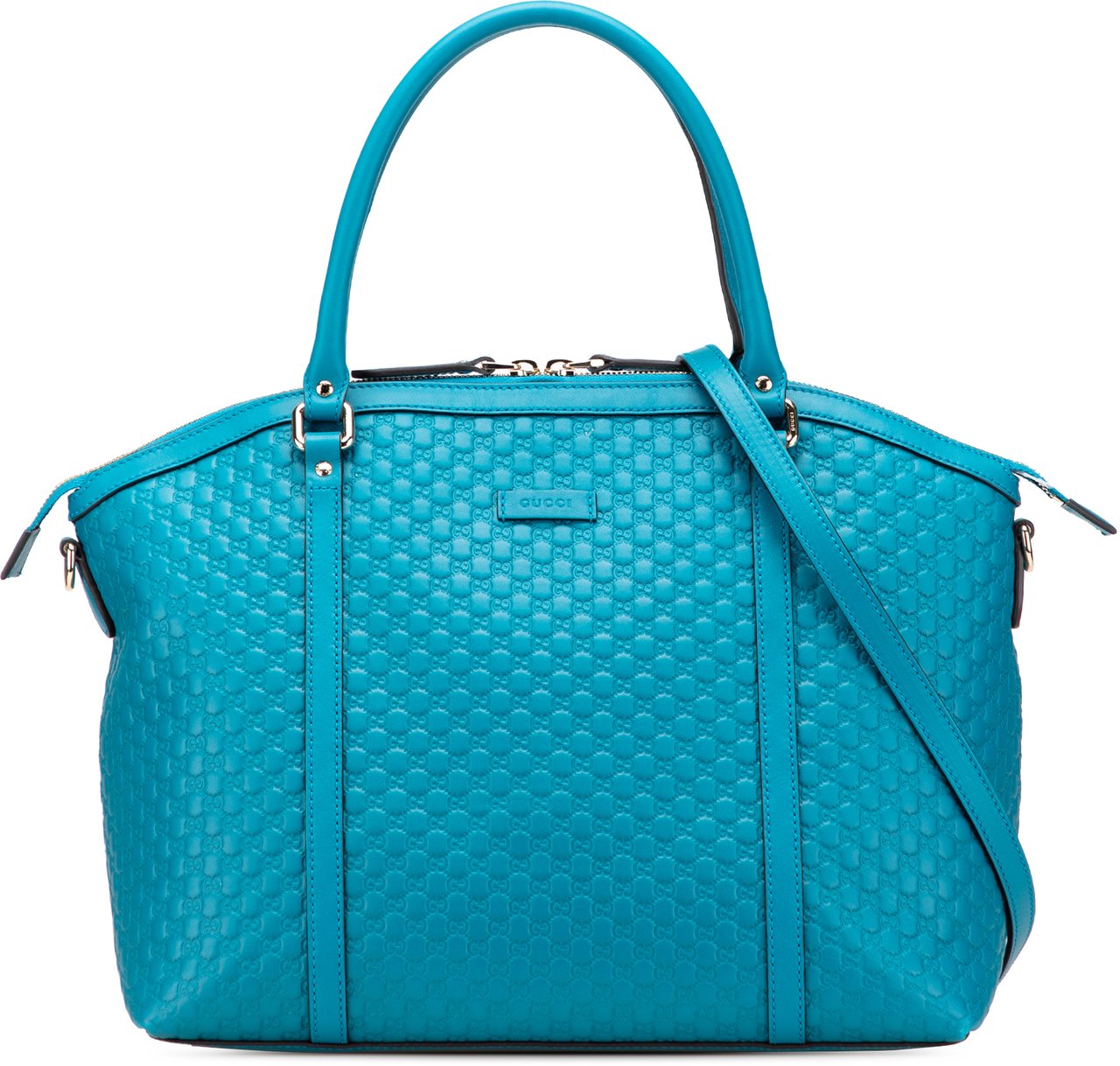 Gucci Large Microguccissima Dome Satchel Blauw