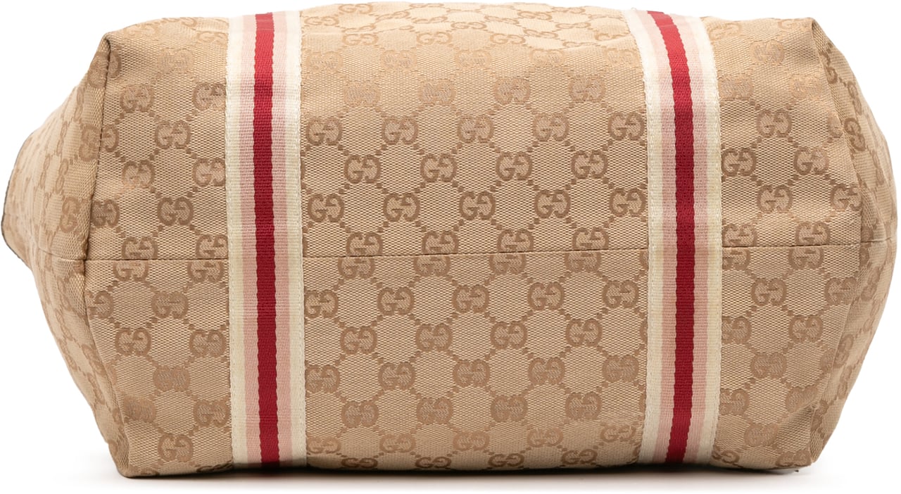 Gucci Large GG Canvas Jolicoeur Tote Bruin