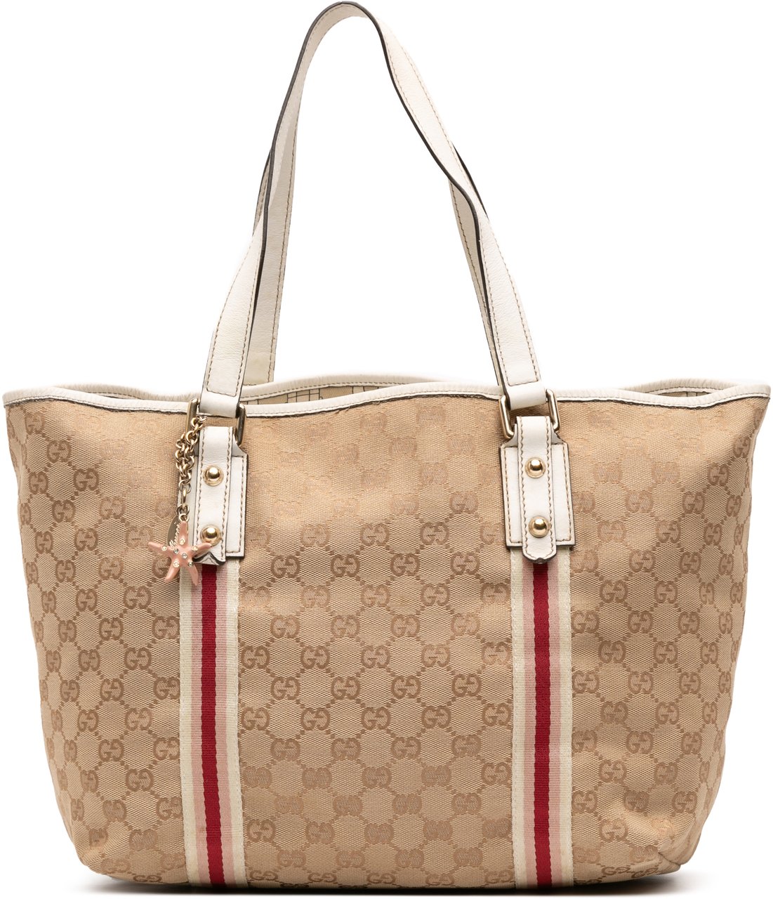 Gucci Large GG Canvas Jolicoeur Tote Bruin