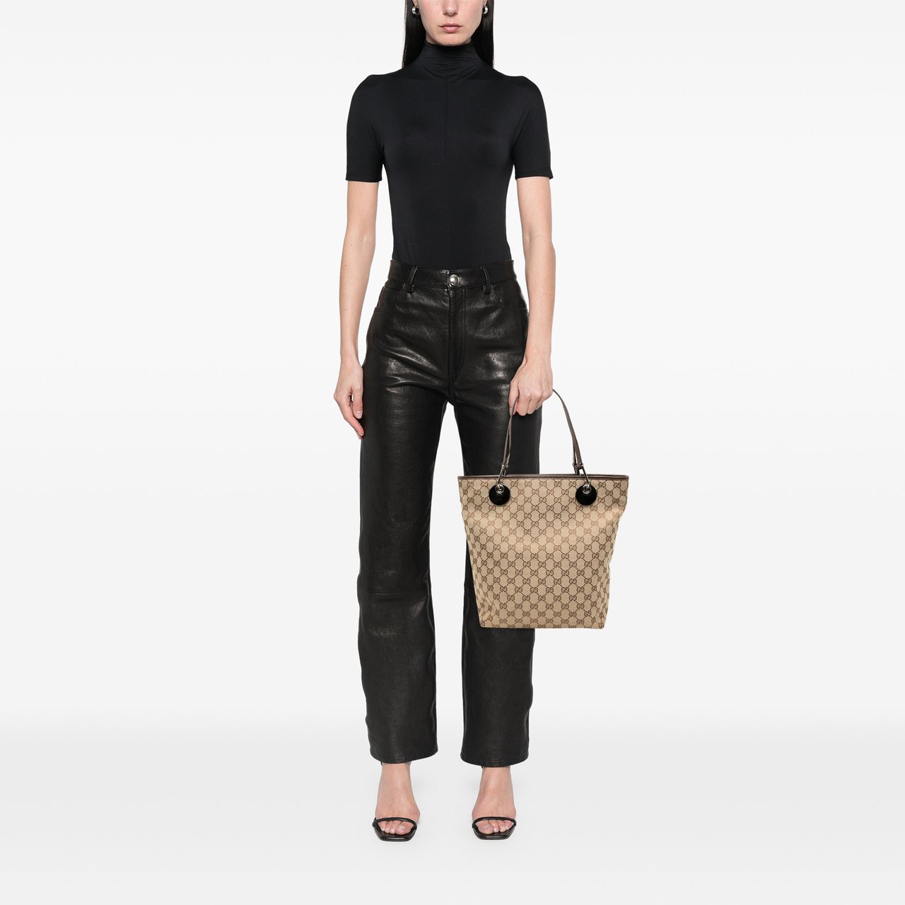 Gucci GG Canvas Eclipse Tote Bruin