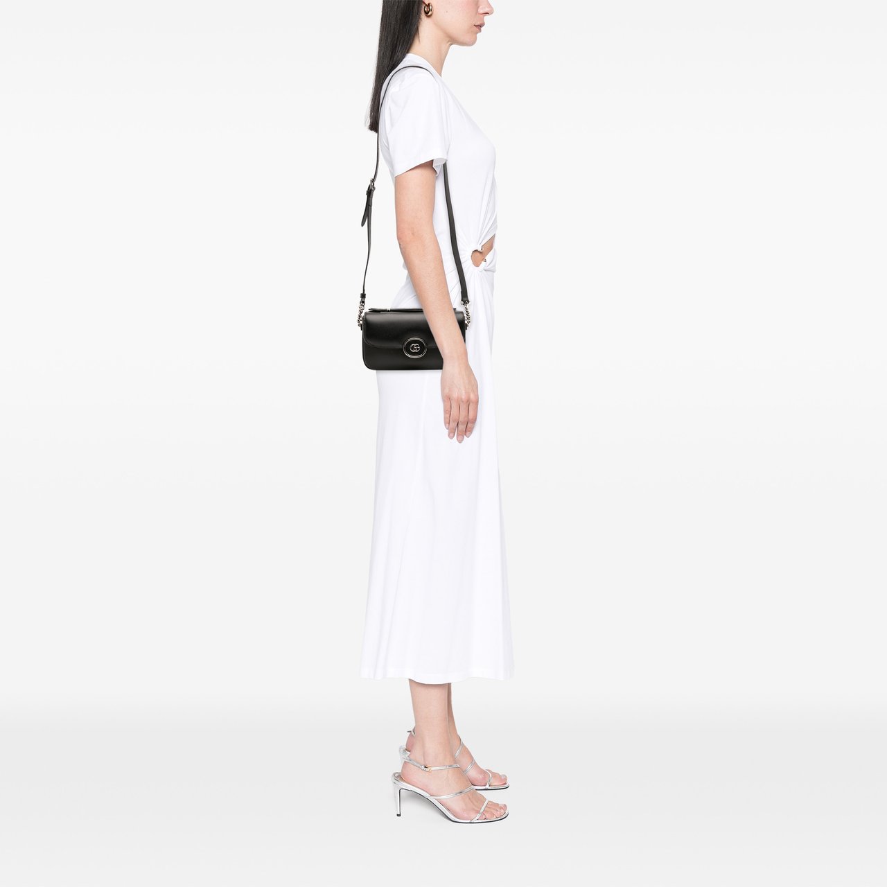 Gucci Mini Leather Petite GG Satchel Zwart