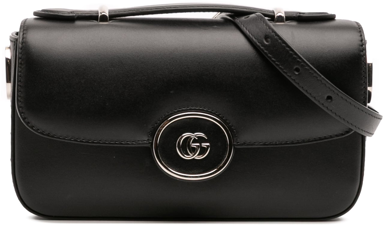 Gucci Mini Leather Petite GG Satchel Zwart