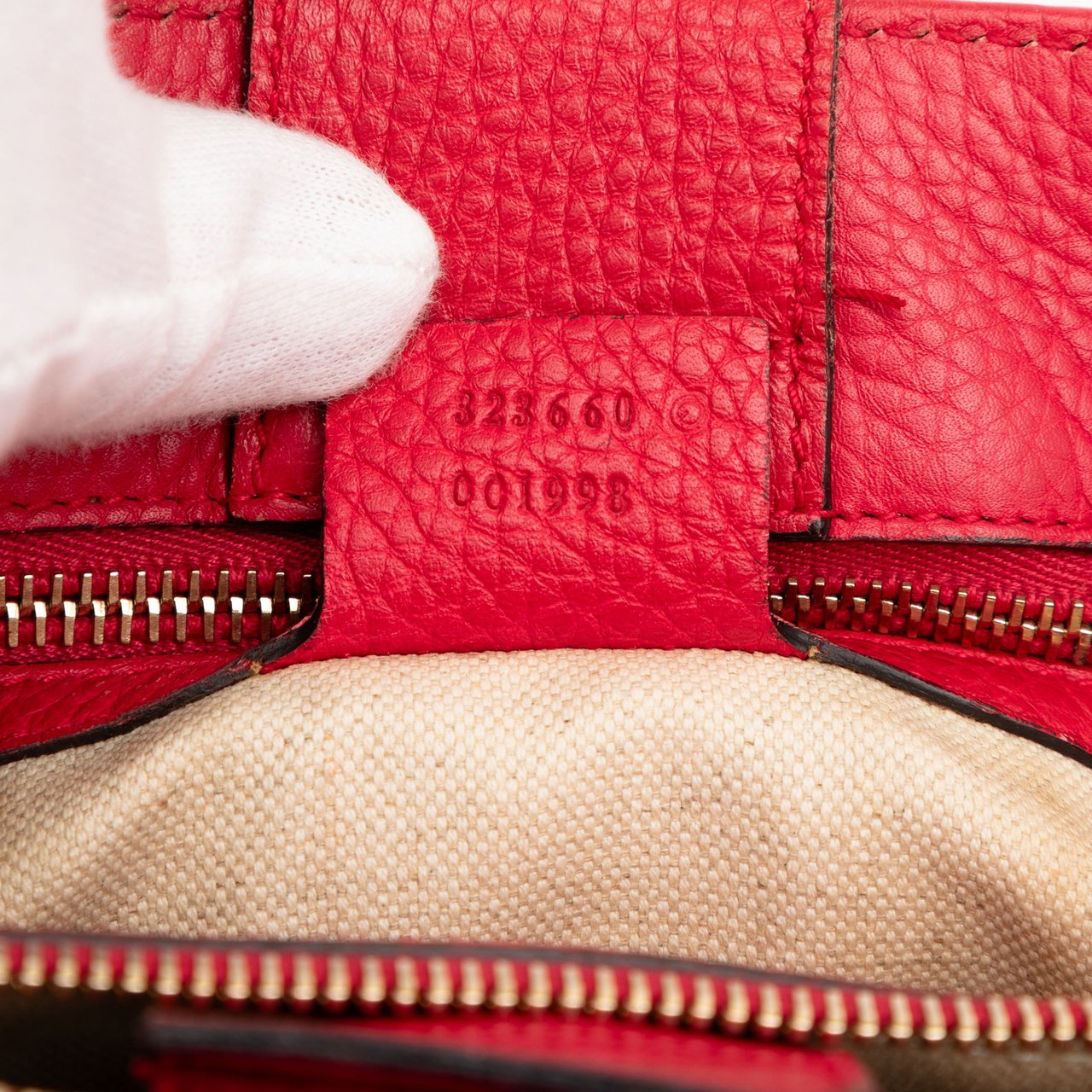 Gucci Medium Bicolor Calfskin Bamboo Shopper Satchel Roze