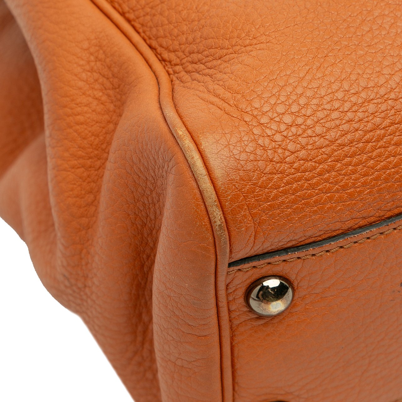 Gucci Small Calfskin Bamboo Shopper Satchel Oranje