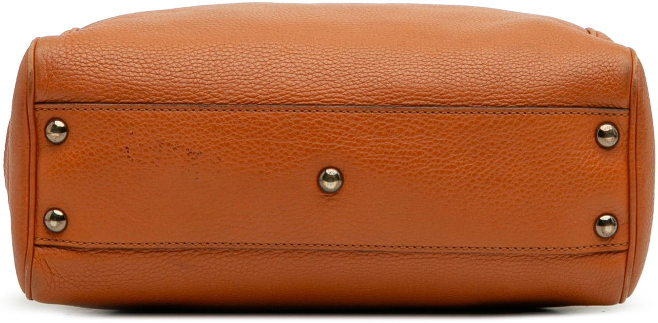 Gucci Small Calfskin Bamboo Shopper Satchel Oranje