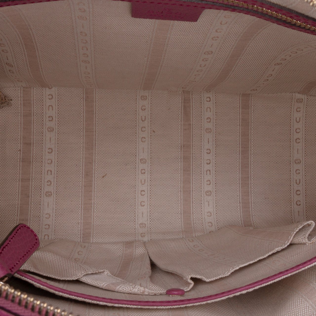 Gucci Dollar Calfskin Lady Dome Satchel Paars