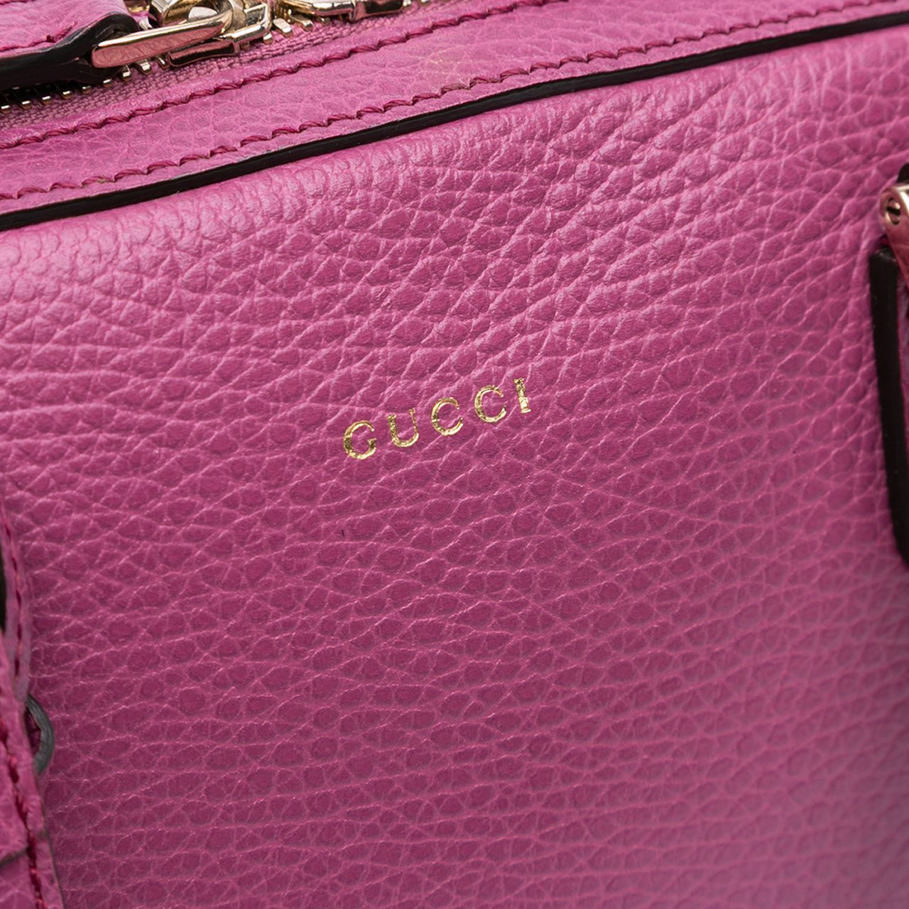 Gucci Dollar Calfskin Lady Dome Satchel Paars