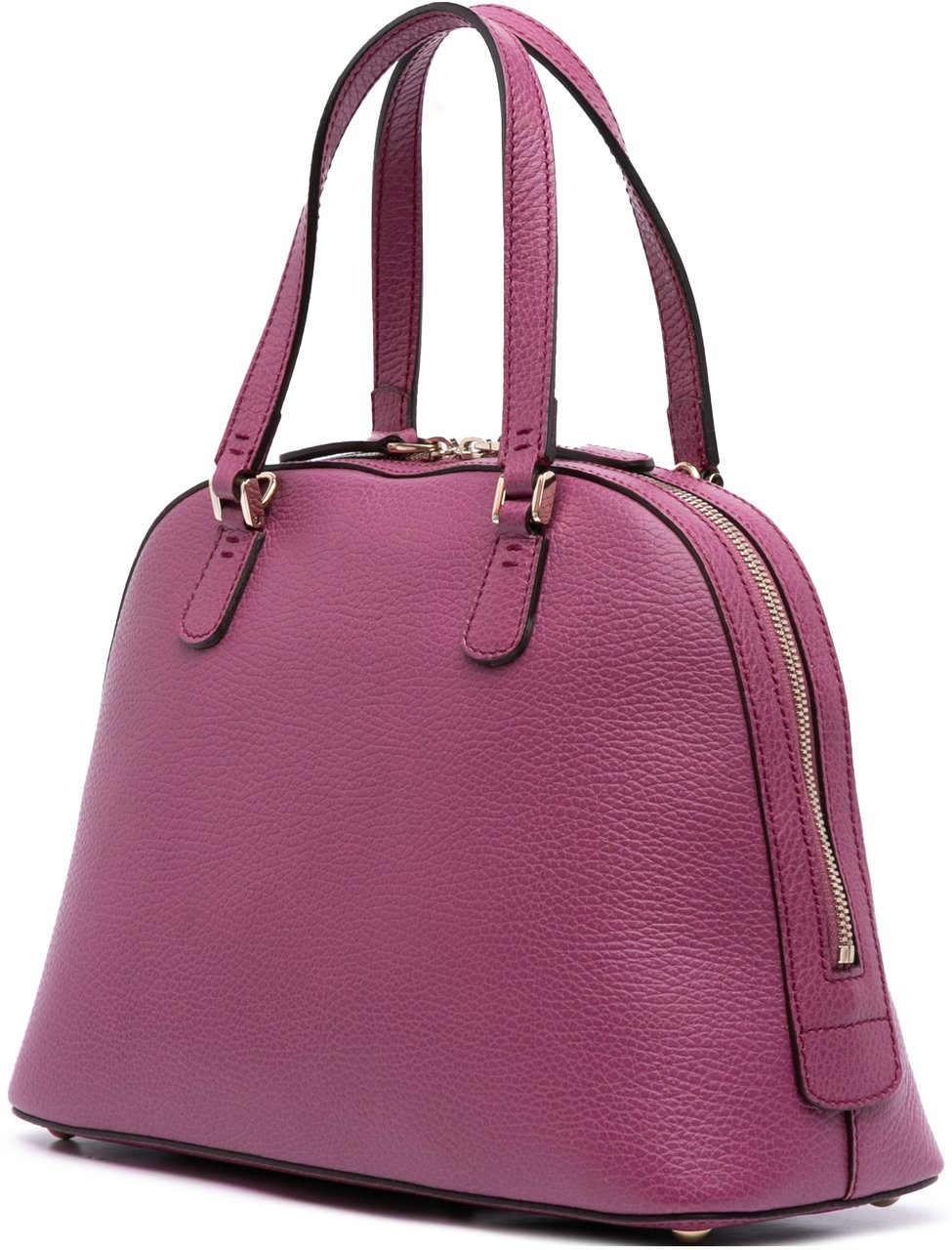 Gucci Dollar Calfskin Lady Dome Satchel Paars