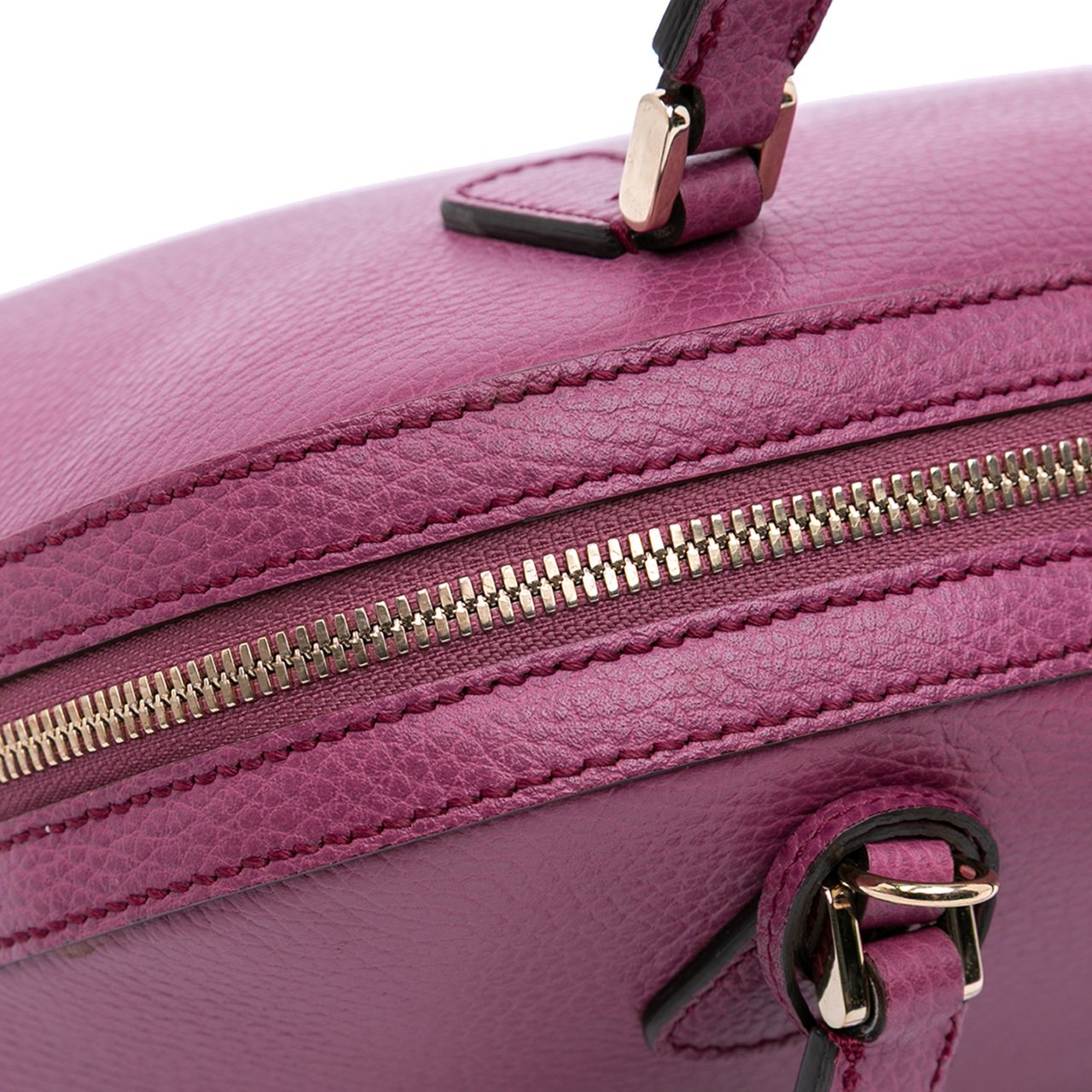 Gucci Dollar Calfskin Lady Dome Satchel Paars