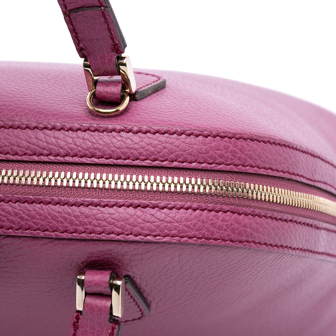 Gucci Dollar Calfskin Lady Dome Satchel Paars