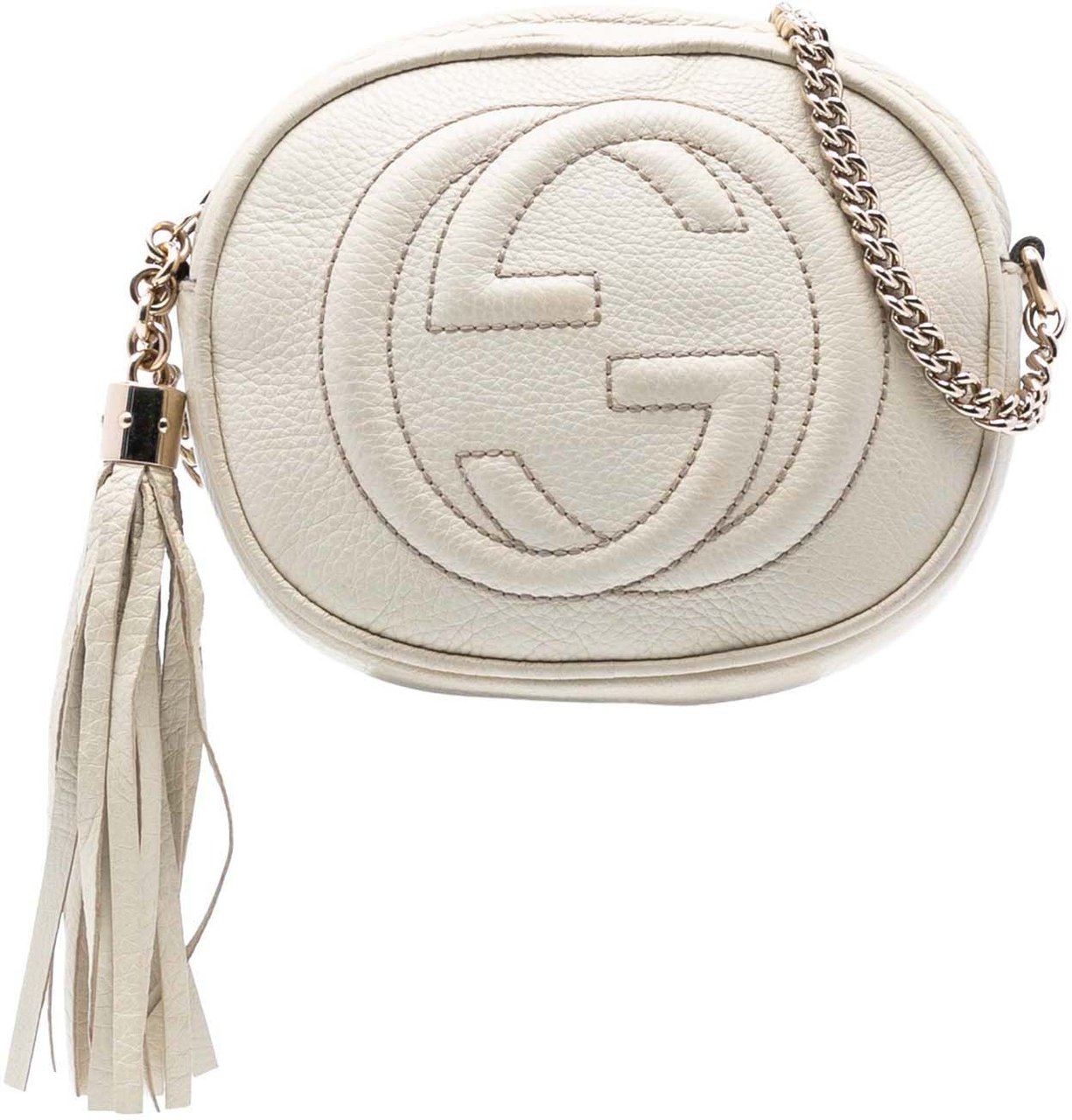Gucci Mini Pebbled Calfskin Soho Chain Crossbody Wit