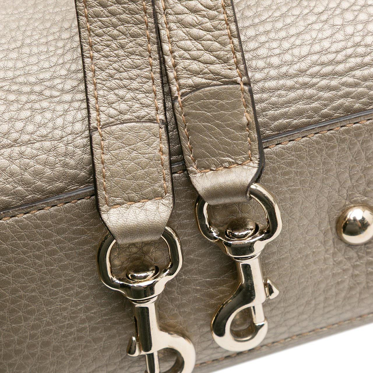 Gucci Small Calfskin Bamboo Shopper Satchel Goud