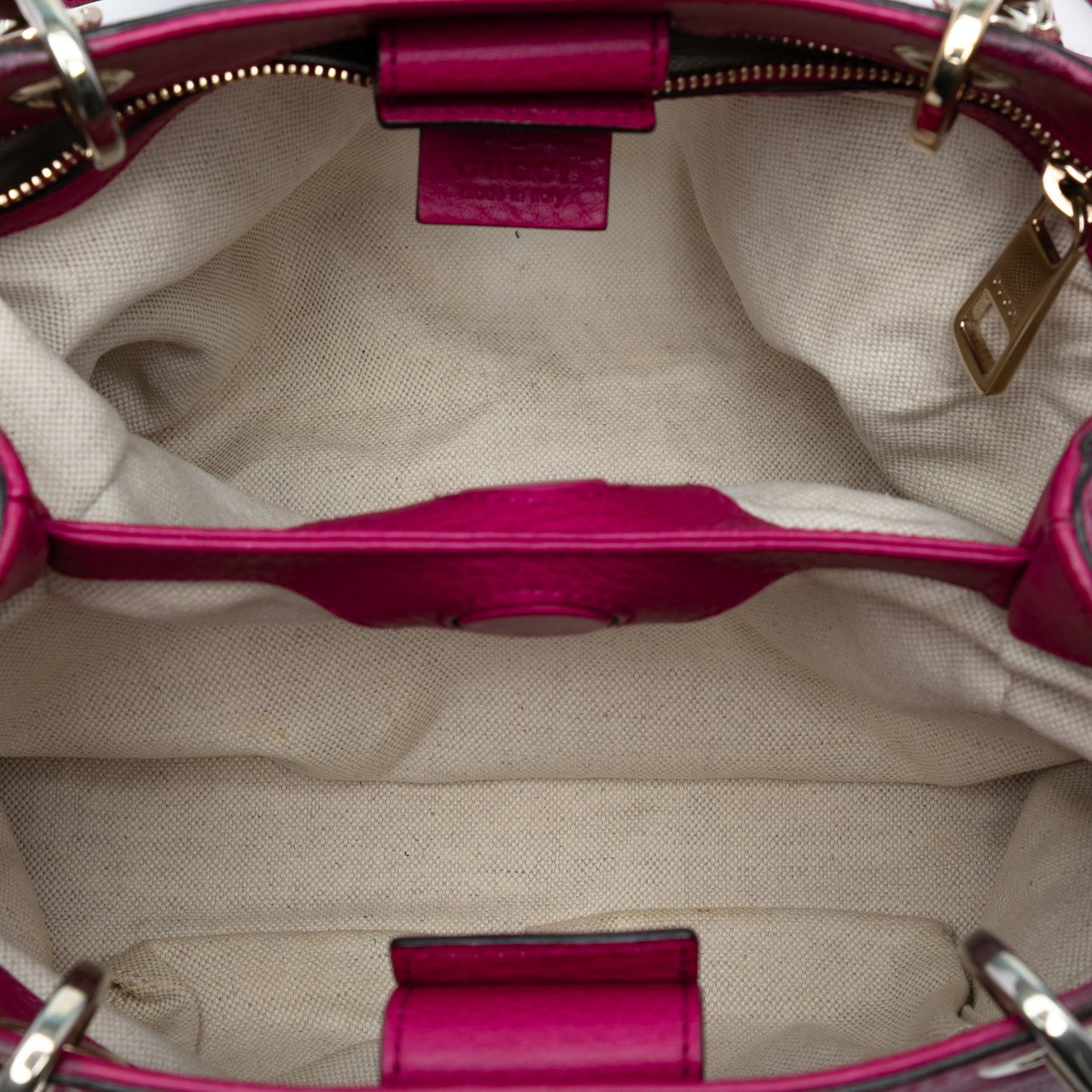 Gucci Small Calfskin Bamboo Shopper Satchel Roze