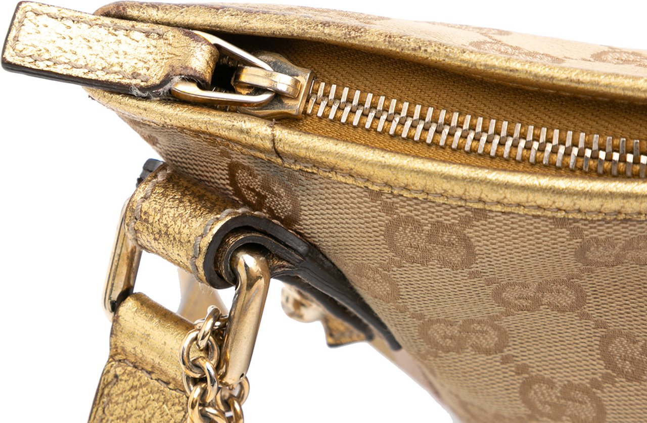 Gucci GG Canvas Jolicoeur Crossbody Bruin