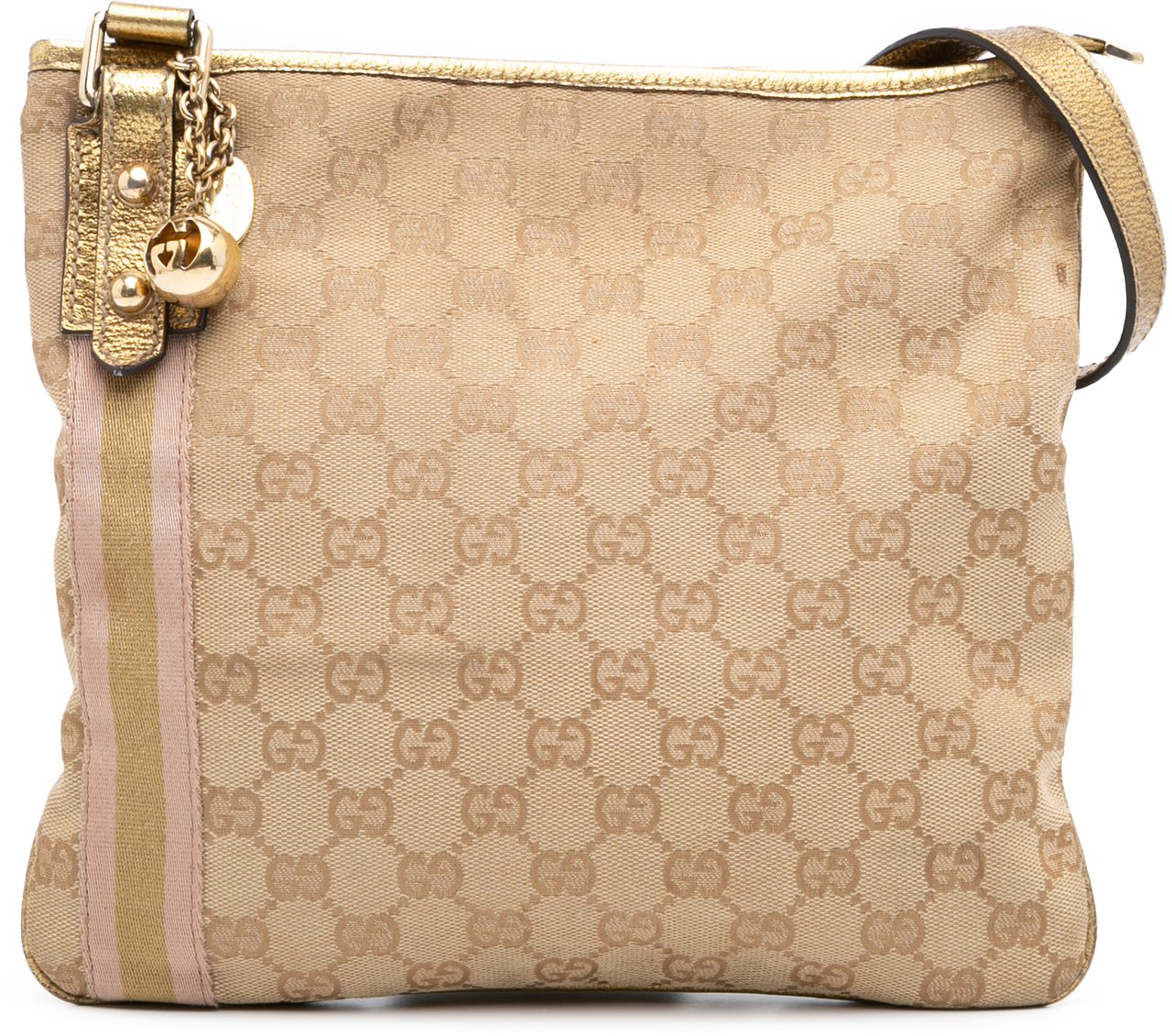 Gucci GG Canvas Jolicoeur Crossbody Bruin